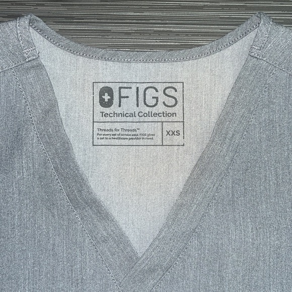 Figs Catarina One-Pocket Scrub Top Graphite - Size XXS - Picture 4 of 4